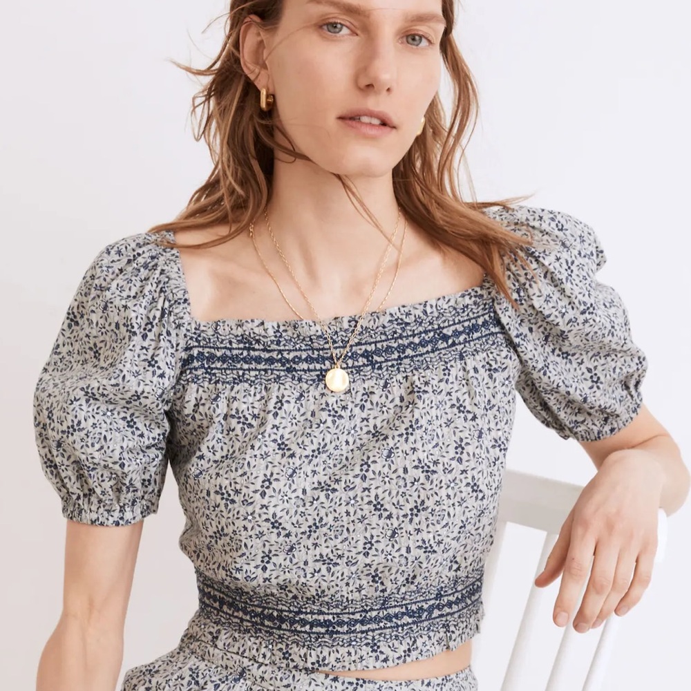 Madewell Jeanette Top in Florentine Floral